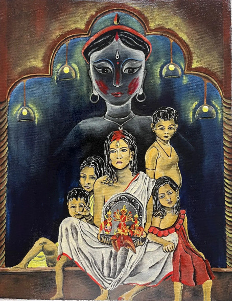 The Unseen (ART-15737-103248) - Handpainted Art Painting - 14in X 18in