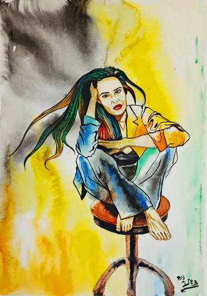 COLORS (ART-398-103220) - Handpainted Art Painting - 11in X 16in