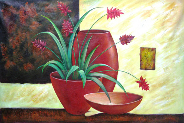 Ensemble 4 - 36in X 24in,RAJEAR19_3624,Acrylic Colors,Pottery,Vase,Beautiful Flower in Vase  - Buy Paintings online in India