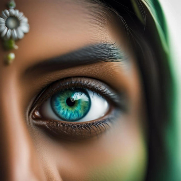 Those Green Eyes (PRT-15676-104015) - Canvas Art Print - 18in X 18in