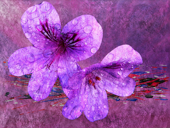 Floral Life 1 - Handpainted Art Painting - 32in X 24in