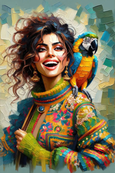 Draped In Tradition, Adorned By Nature (PRT-15697-104199) - Canvas Art Print - 24in X 36in