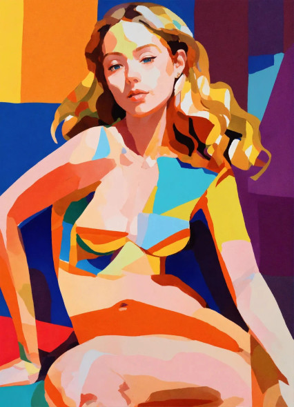 Modern Woman 28 (PRT-8991-104572) - Canvas Art Print - 43in X 60in
