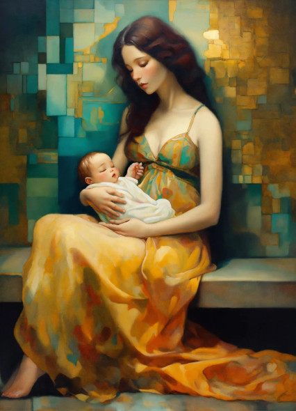 Baby (PRT-8991-104677) - Canvas Art Print - 43in X 60in