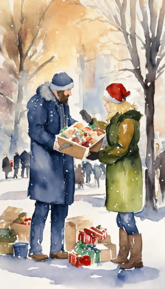 Winter 2 (PRT-8991-104642) - Canvas Art Print - 34in X 60in