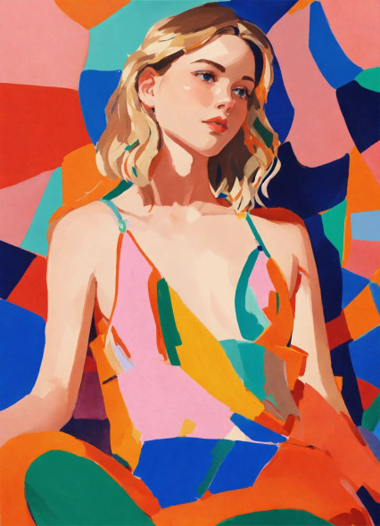Modern Woman 29 (PRT-8991-104573) - Canvas Art Print - 43in X 60in