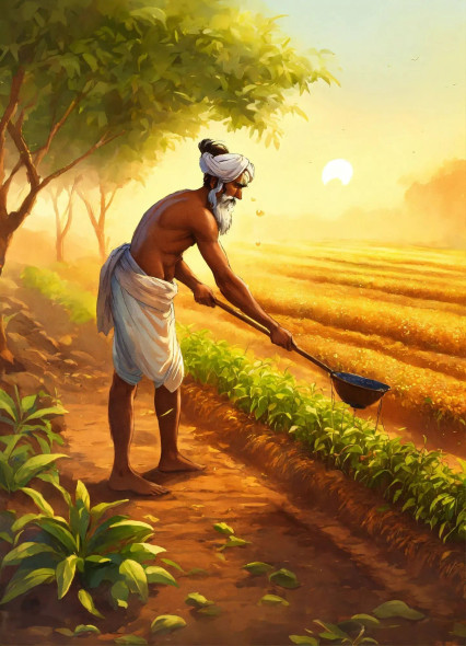 Kisan 2 (PRT-8991-104867) - Canvas Art Print - 43in X 60in