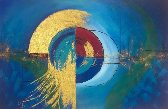 Meltdown (ART-7383-105013) - Handpainted Art Painting - 36in X 24in
