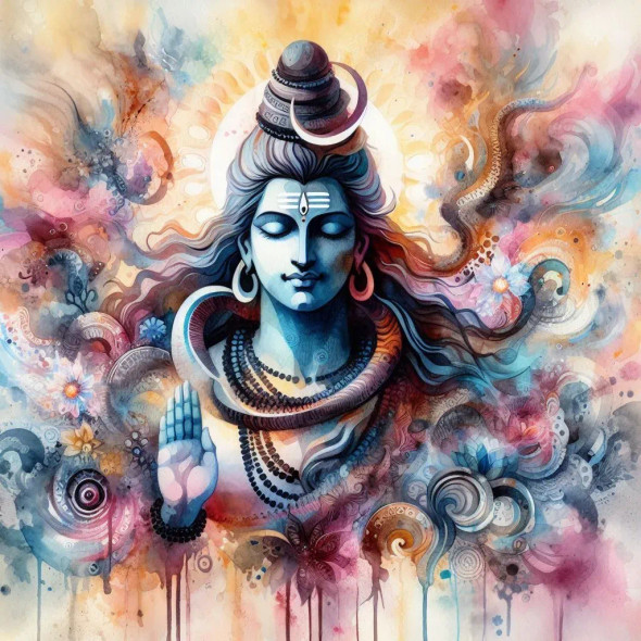 Shiv (PRT-8991-105047) - Canvas Art Print - 60in X 60in