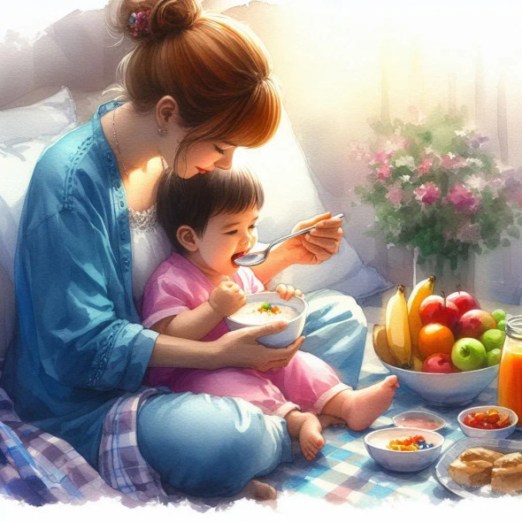 Mother's Love 12 (PRT-8991-105145) - Canvas Art Print - 60in X 60in