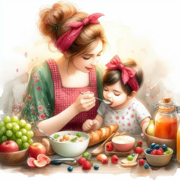 Mother's Love 14 (PRT-8991-105147) - Canvas Art Print - 60in X 60in