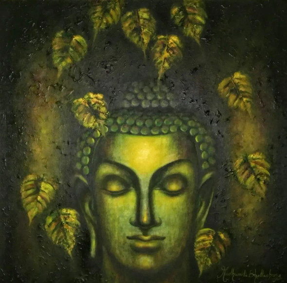 Nirvana (ART-16097-105379) - Handpainted Art Painting - 25in X 25in