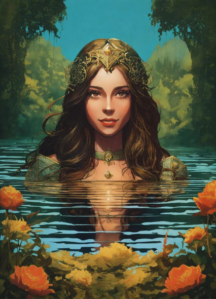 1970s Dark Fantasy Book Cover (PRT-8991-105712) - Canvas Art Print - 43in X 60in