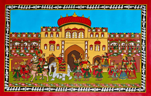 Sawari (ART-16150-105807) - Handpainted Art Painting - 48in X 30in