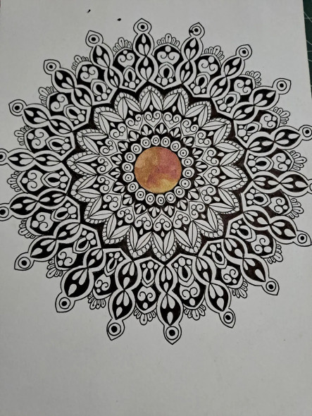 Mandala Artform (ART-8779-106063) - Handpainted Art Painting - 8in X 11in