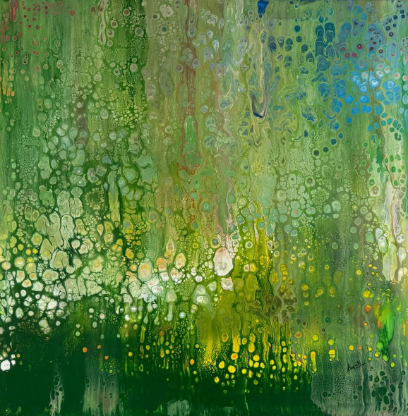 Vine- Beauty Of Randomness (ART-782-106479) - Handpainted Art Painting - 24in X 24in