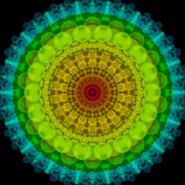 Spectrum Of Balance - Digital Madala Art (PRT-16330-106539) - Canvas Art Print - 36in X 36in