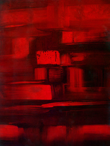 Red&Black - 16in X 20in,25ABT684_1620,Red, Pink, Orange,40X50,Abstract Art Canvas Painting