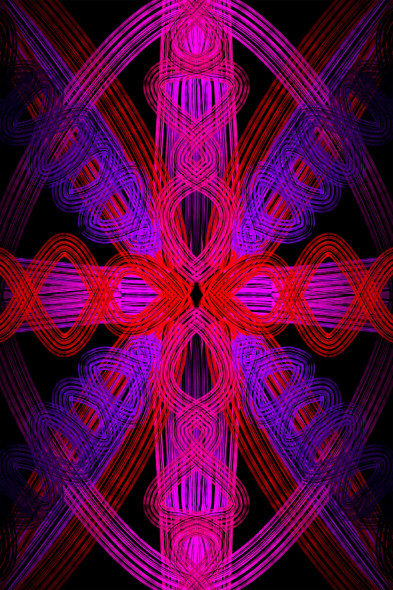 Pink Blue Strokes (PRT-16330-106778) - Canvas Art Print - 36in X 54in
