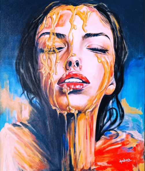 GLAZED AND GLORIOUS (ART-16384-106781) - Handpainted Art Painting - 30in X 36in