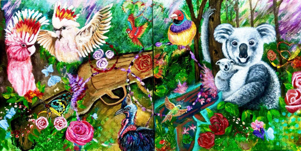 Wildlife Wonders (PRT-8271-107230) - Canvas Art Print - 48in X 24in