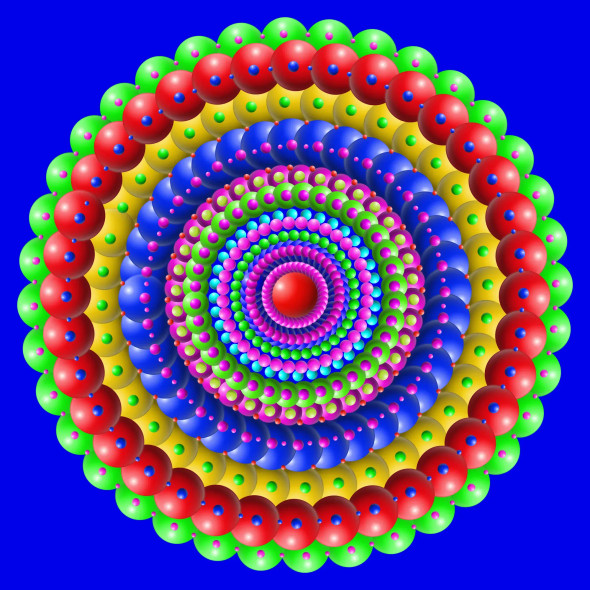 Vibrant Awakening Mandala Art - Design 2 (PRT-16330-107150) - Canvas Art Print - 24in X 24in