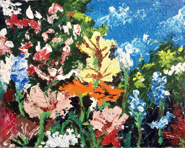 The Perfect Garden (ART-15093-107303) - Handpainted Art Painting - 25in X 20in