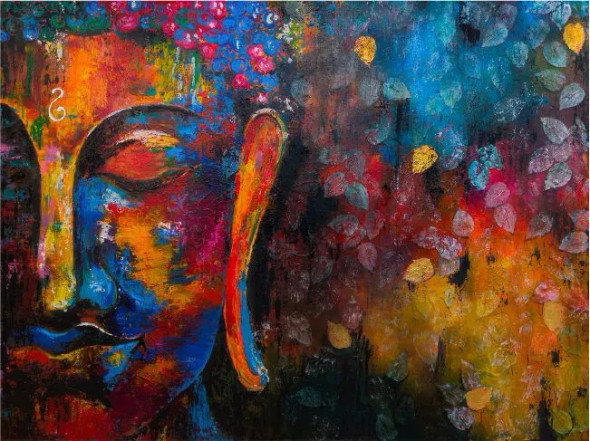 The Mind Is Everything (PRT-16516-107606) - Canvas Art Print - 48in X 35in
