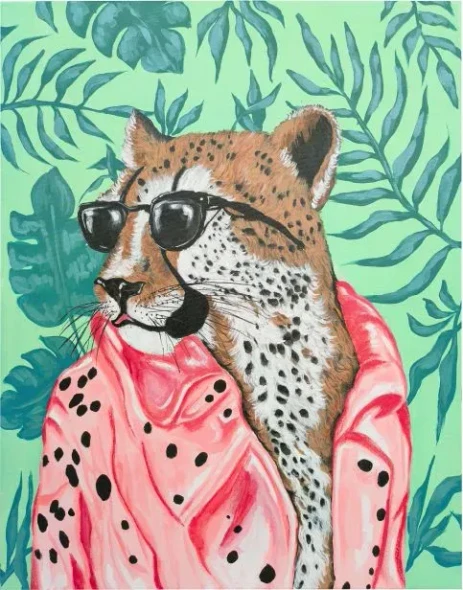 It's A Cheet Ah Day | Purr Fectly Normal (PRT-16516-107664) - Canvas Art Print - 14in X 18in