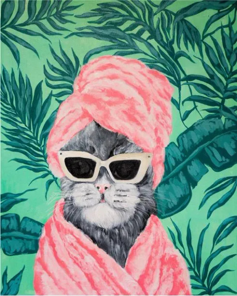 S Paw Day | Purr Fectly Normal (PRT-16516-107684) - Canvas Art Print - 23in X 30in