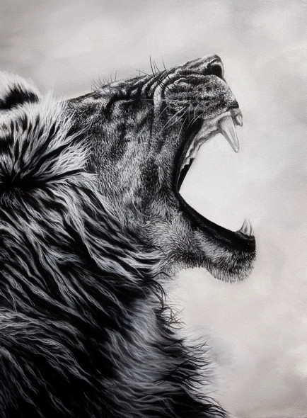 Mono (ART-7786-107729) - Handpainted Art Painting - 18in X 24in