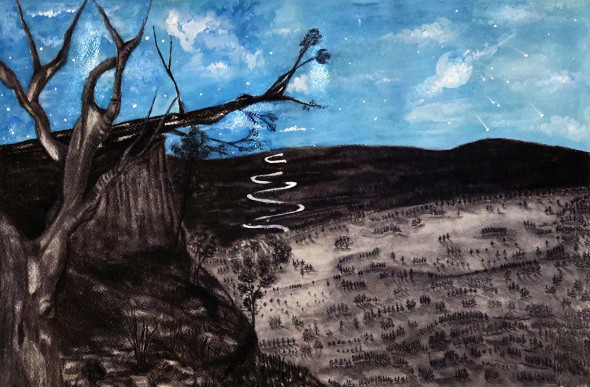 THE UNTRODDEN TRAIL (ART-16548-107929) - Handpainted Art Painting - 28in X 22in