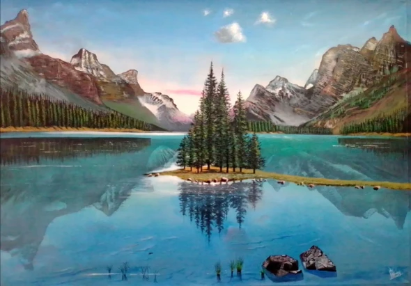 Stood For Glory (ART-5868-107966) - Handpainted Art Painting - 50in X 35in