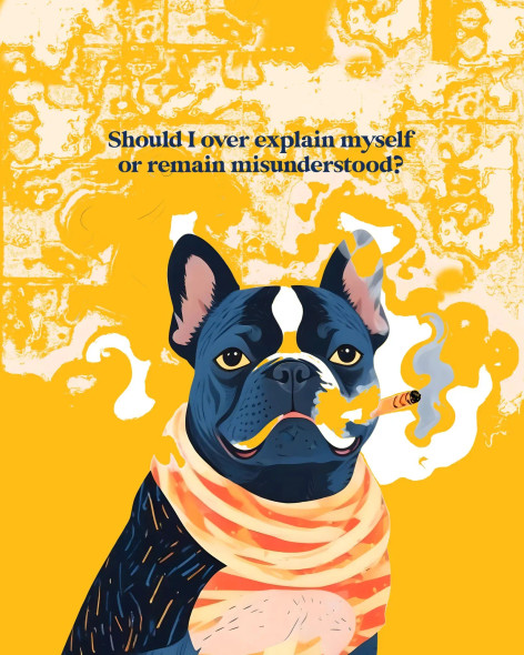 Should I Over Explain Myself Or Remain Misunderstood? (PRT-16566-108369) - Canvas Art Print - 24in X 30in