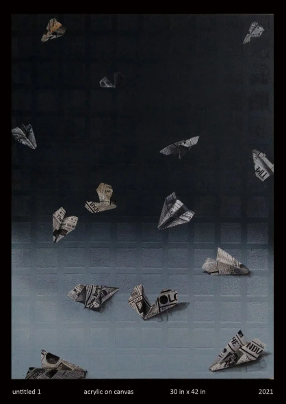Untitled 1 (ART-16667-108428) - Handpainted Art Painting - 30in X 42in