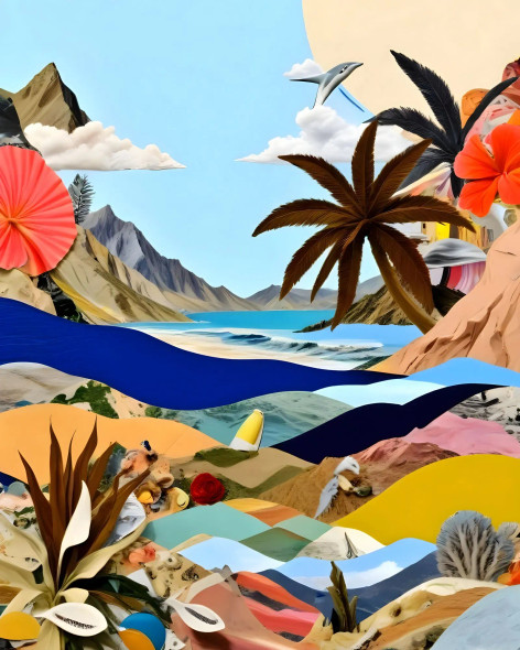 The Beach Bound Surrealist (PRT-16566-108518) - Canvas Art Print - 24in X 30in