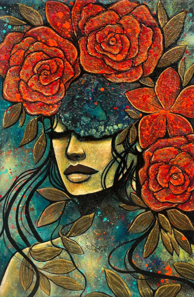 Bloom 13 (ART-16699-108830) - Handpainted Art Painting - 24in X 34in