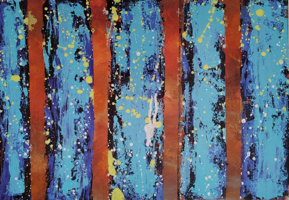 Abstract Painting (ART-16710-108977) - Handpainted Art Painting - 24in X 18in