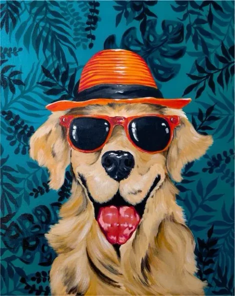 Bradley Woofer | Pet Gala (PRT-16516-109130) - Canvas Art Print - 23in X 30in