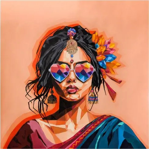Jugni | Kahani (PRT-16516-109124) - Canvas Art Print - 24in X 24in