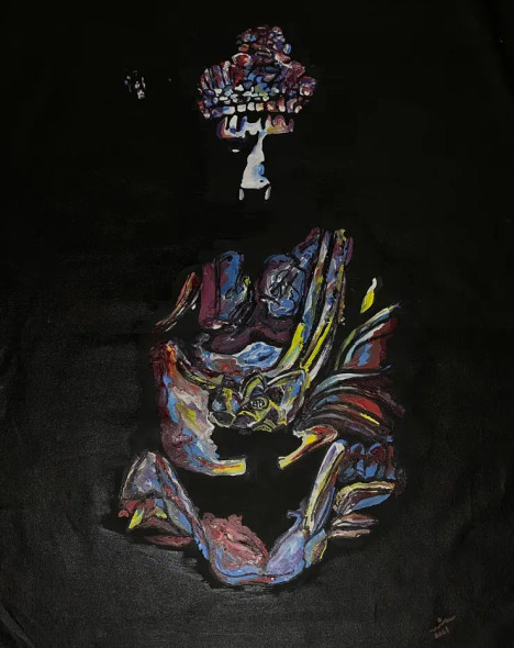 PEACE - BUDDHA IN MEDITATION - OIL PAINTING (ART-1538-109333) - Handpainted Art Painting - 26in X 34in