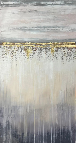 Abstract Painting (ART-6706-109432) - Handpainted Art Painting - 24in X 48in
