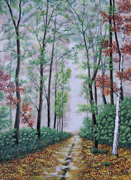The Calm (ART-16822-109427) - Handpainted Art Painting - 28in X 38in