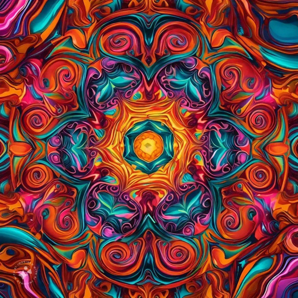 Abstract 039 (PRT-16612-109511) - Canvas Art Print - 24in X 24in