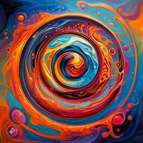 Abstract 048 (PRT-16612-109519) - Canvas Art Print - 24in X 24in