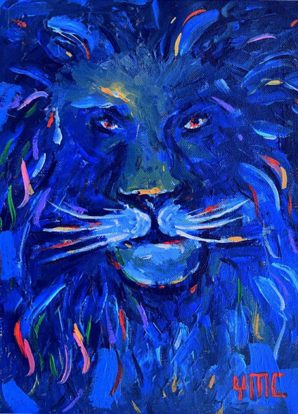 The Leo! (ART-16821-109538) - Handpainted Art Painting - 8in X 12in