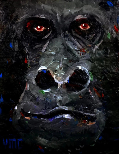 King Kong! (ART-16821-109535) - Handpainted Art Painting - 10in X 14in