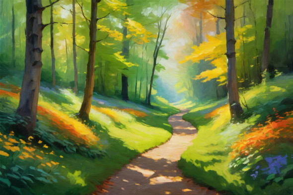 A Forest's Embrace, A Magical Place (PRT-16861-109669) - Canvas Art Print - 60in X 40in