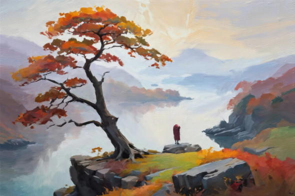 A Moment Of Stillness, A Touch Of Magic. (PRT-16861-109654) - Canvas Art Print - 36in X 24in
