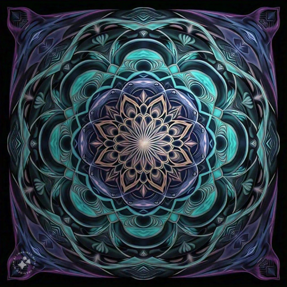 Abstract 0051 (PRT-16612-109705) - Canvas Art Print - 24in X 24in